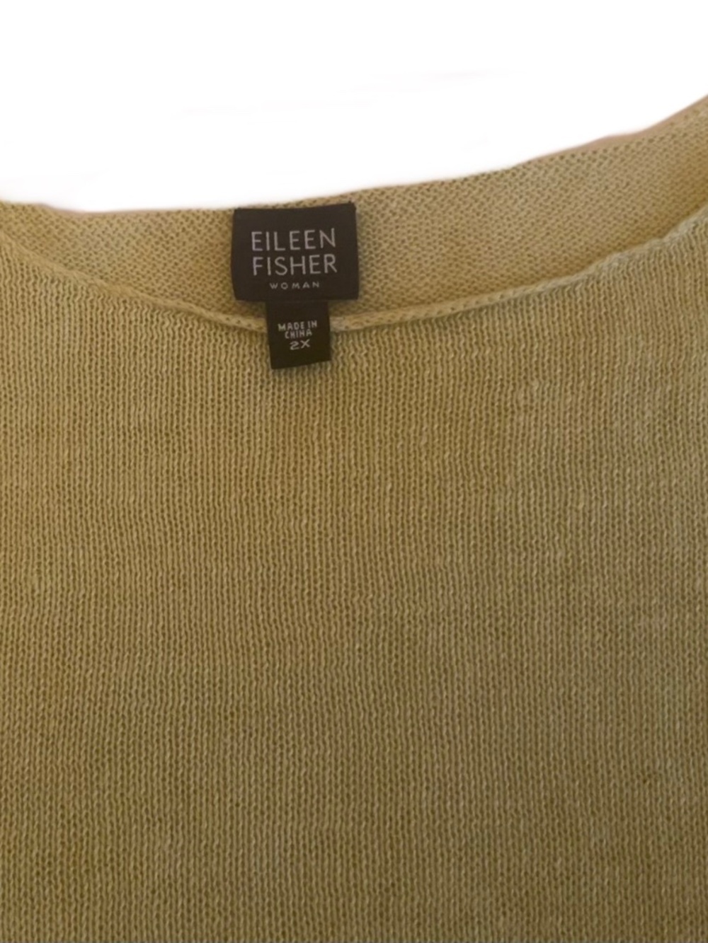 Eileen Fisher 2X Beautiful Year Around Lt Green Linen Sweater Retail$245